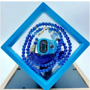 Luxury Gifts Beads Prayer Tasbeeh with Digital Tally Counter Visible Box Tasbih Gift Set blue