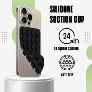 Silicone Suction Cup Wall Stand Mat Multifunctional 24 Square Suction Phone Anti-Slip Wall Phone Holder Mount