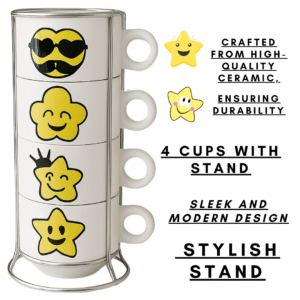 Elegant Cup Set with Stand