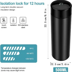 LED Temperature Display Water Bottle