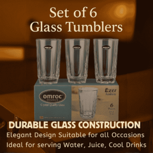 Elegant 6 Pieces Tumbler Glass Set for All Occasions