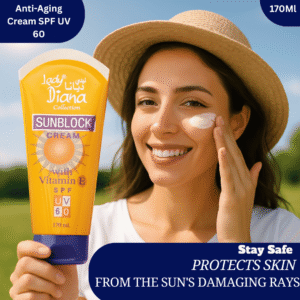 Lady Diana Sunblock Anti-Aging Cream SPF UV 60 with Vitamin-E 170Ml