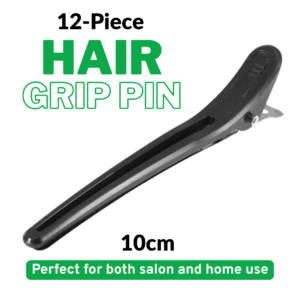 12-Piece Hair Grip Clip Set Black 10cm