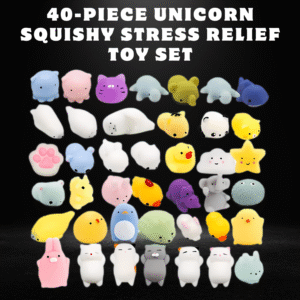 40-Piece Unicorn Squishy Stress Relief Toy Set