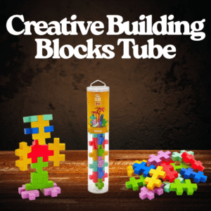 1 Creative Building Blocks Tube, Big Tropical, Ingenious Construction Toy, 15 Pieces, 38 Cm