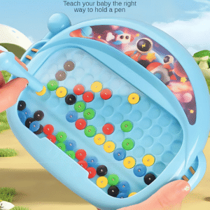 Magnetic Drawing Board Large Magnetic Toys Doodle Board With Magnetic Beads And Pen Drawing Board Educational Preschool Toy Great Birthday Gift For Boys And Girls（Bule)