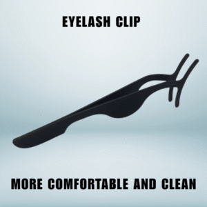 Magnetic Stainless Steel False Eyelash Extensions Applicator Tweezers Black