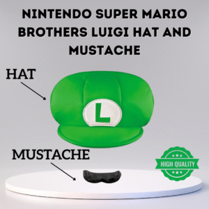 Nintendo Super Mario Brothers Luigi Hat And Mustache