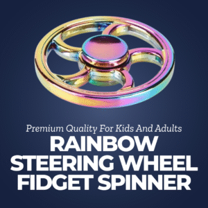 Rainbow Steering Wheel Fidget Spinner Made Up With Premium Quality For Kids And Adults